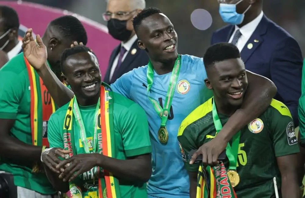 Senegal national football team celebrating
