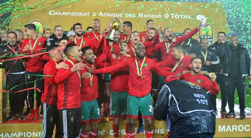 Morocco Celebrating Victory at CHAN 2020