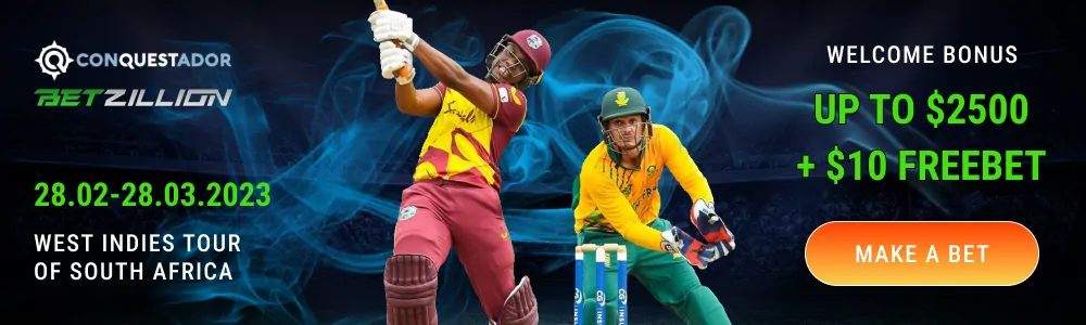SA vs WI, Cricket Betting Bonus