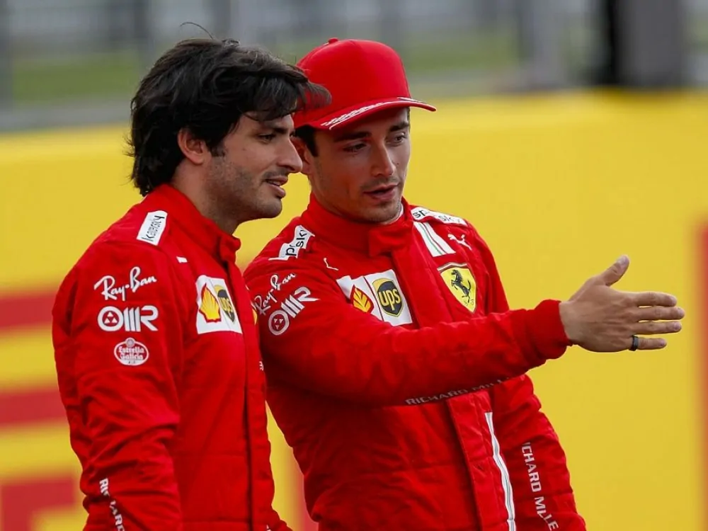 Sainz and Leclerc Discussing How Can Ferrari Surprise Red Bull and Mercedes