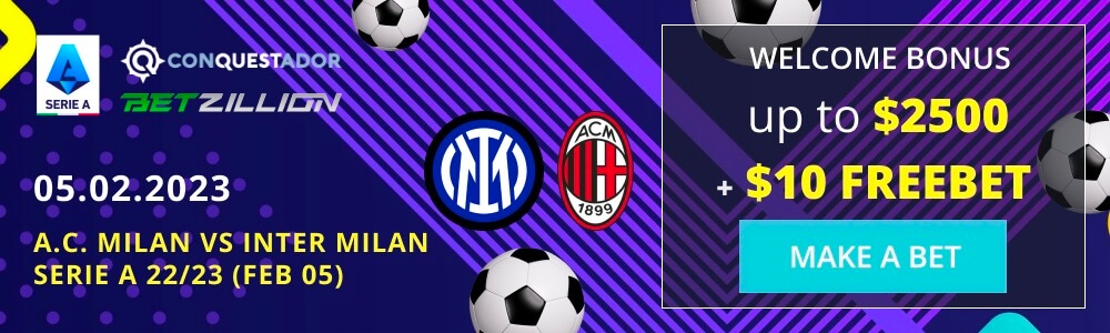 Inter vs Milan Serie A 2022-2023 Betting Bonus