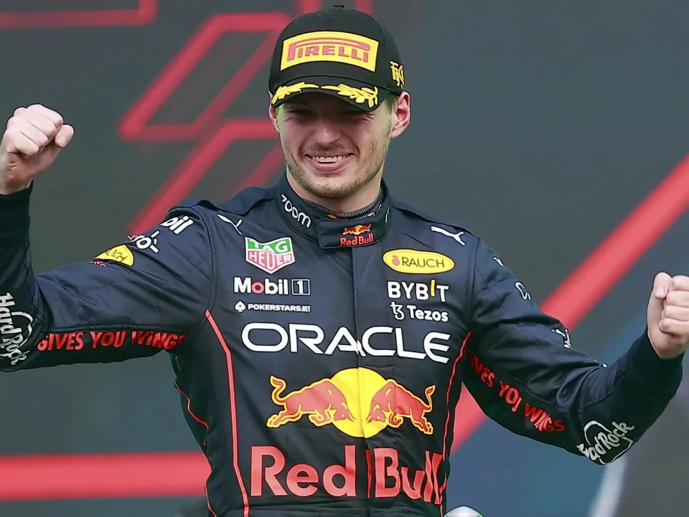 Max Verstappen Celebrating in 2022