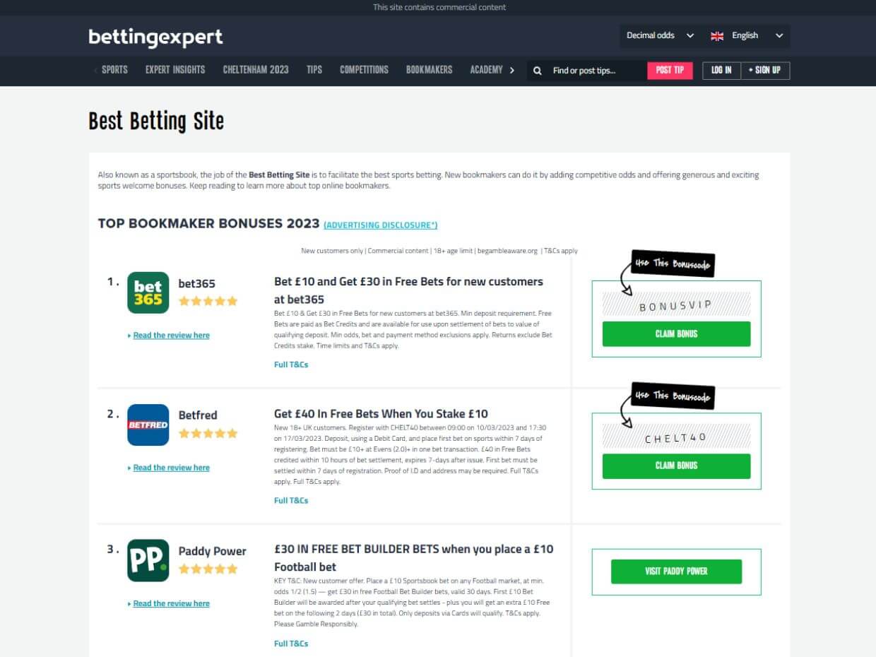 Bettingexpert Sportsbooks Reviews