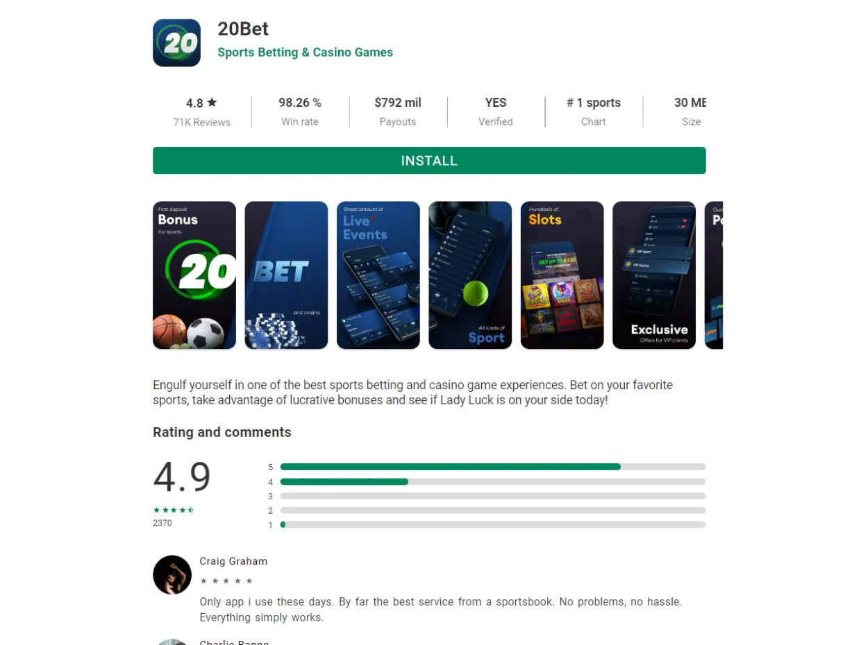 20Bet App Android