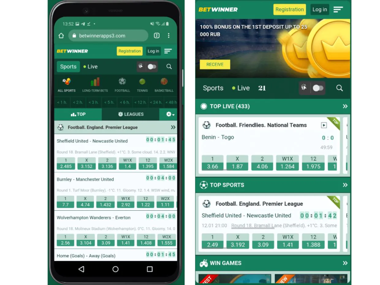 BetWinner App Live Betting
