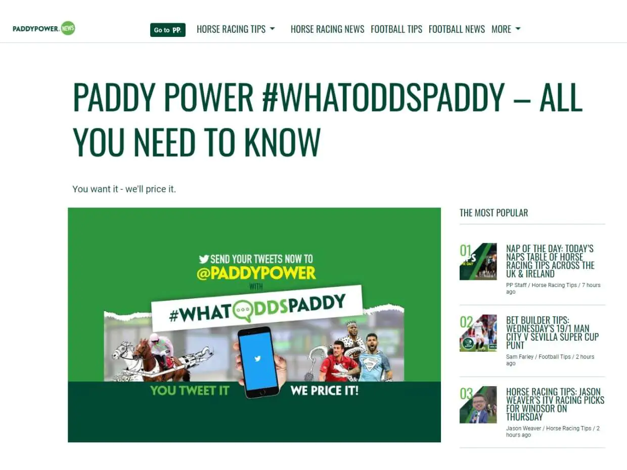 Paddy Power WhatOddsPaddy