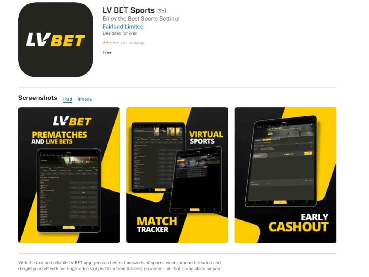 LVBET App Store