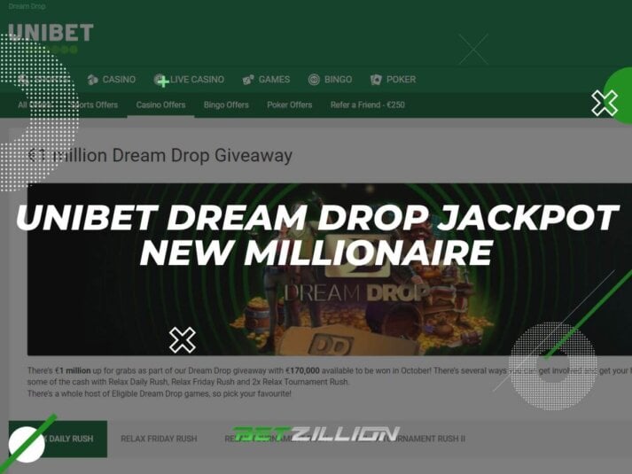 Unibet Casino Celebrates New Millionaire from Dream Drop Jackpot